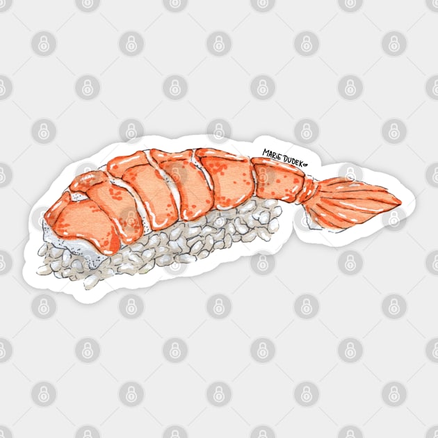 Shrimp Sticker by Marie Dudek